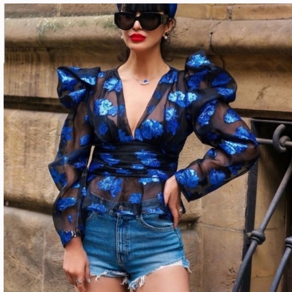 ZARA ORGANZA BLOUSE + SKIRT CO-ORD SET - Picture 5 of 8